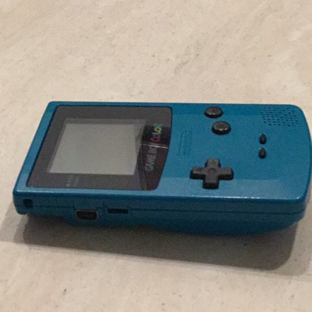 Nintendo Gameboy Color Console System Teal Blue Handheld Game Boy Authentic - Picture 8 of 16